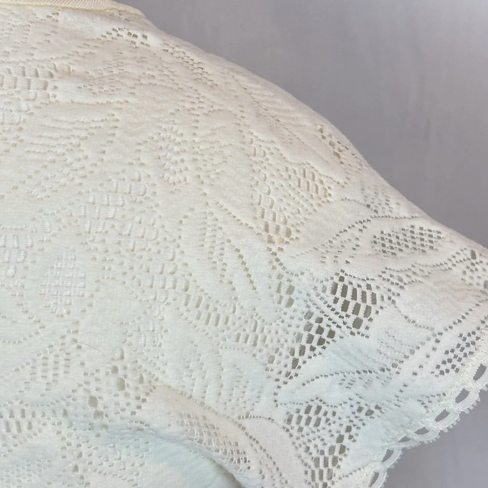 Vintage Vanity Fair Women's Beige Cap‎ sleeve lace satin slip dress sz Petite SM
